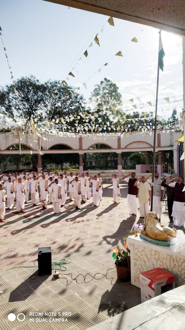 Republic Day celebrations at Sandipani Sanskrit Pathshala, Metoda, Rajkot