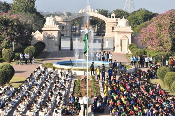 26 January 2020 Republic Day celebrations at Shri Hari Mandir, Sandipani Vidyaniketan